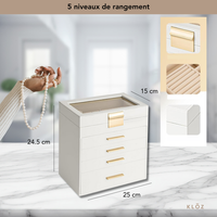 Boite à bijoux avec couvercle transparent